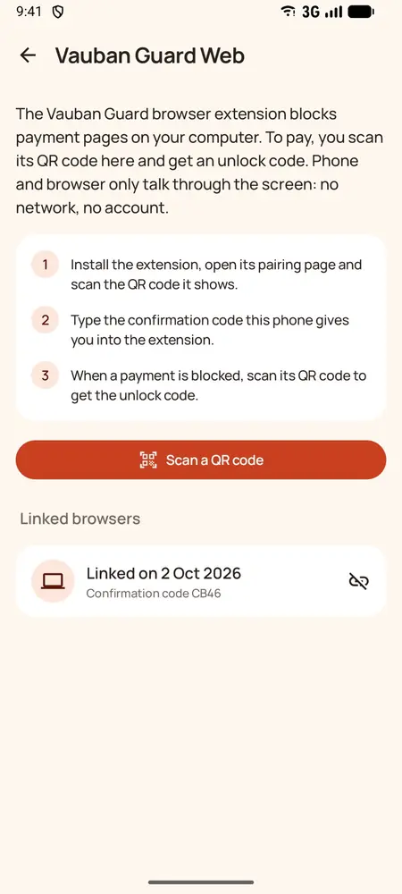 Vauban Guard Web: linked browsers